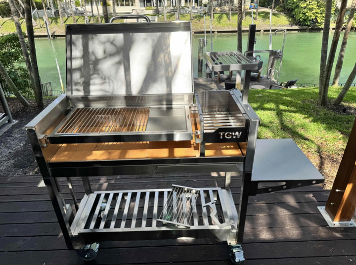 Tagwood Freestanding Santa Maria Style Grill – Stainless Steel