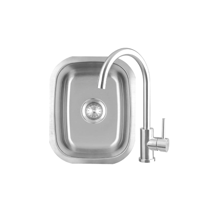 True Flame 19" x 15" Undermount Sink with Hot/Cold Faucet
