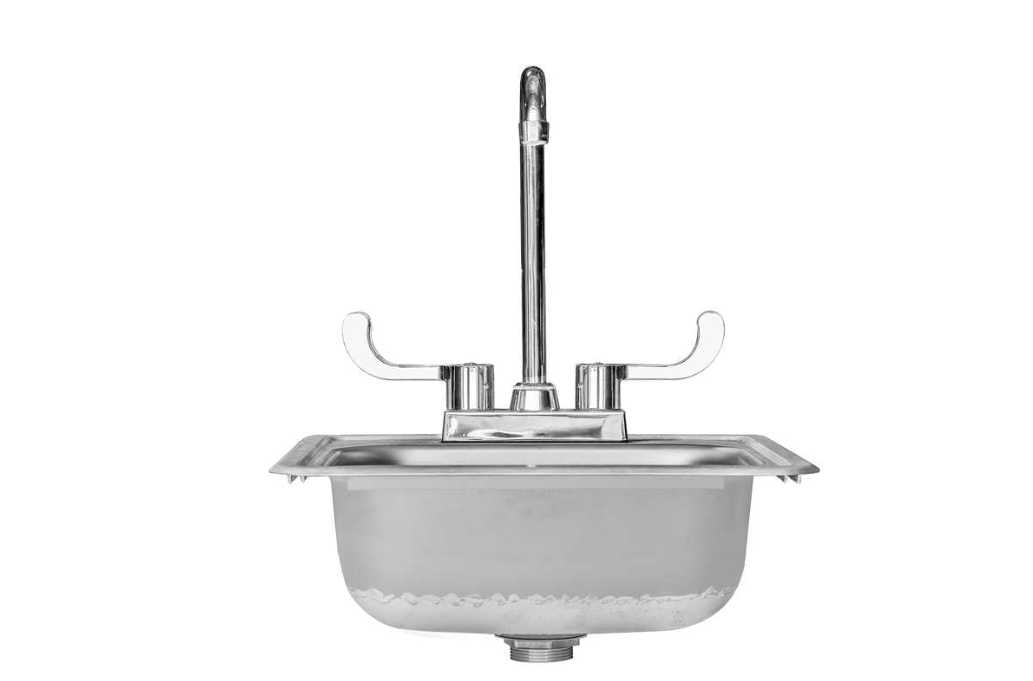 True Flame 15" x 15" Stainless Steel Drop-In Sink with Hot/Cold Faucet