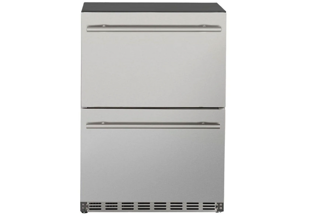 True Flame 24″ Outdoor Rated Dual Drawer SS Refrigerator