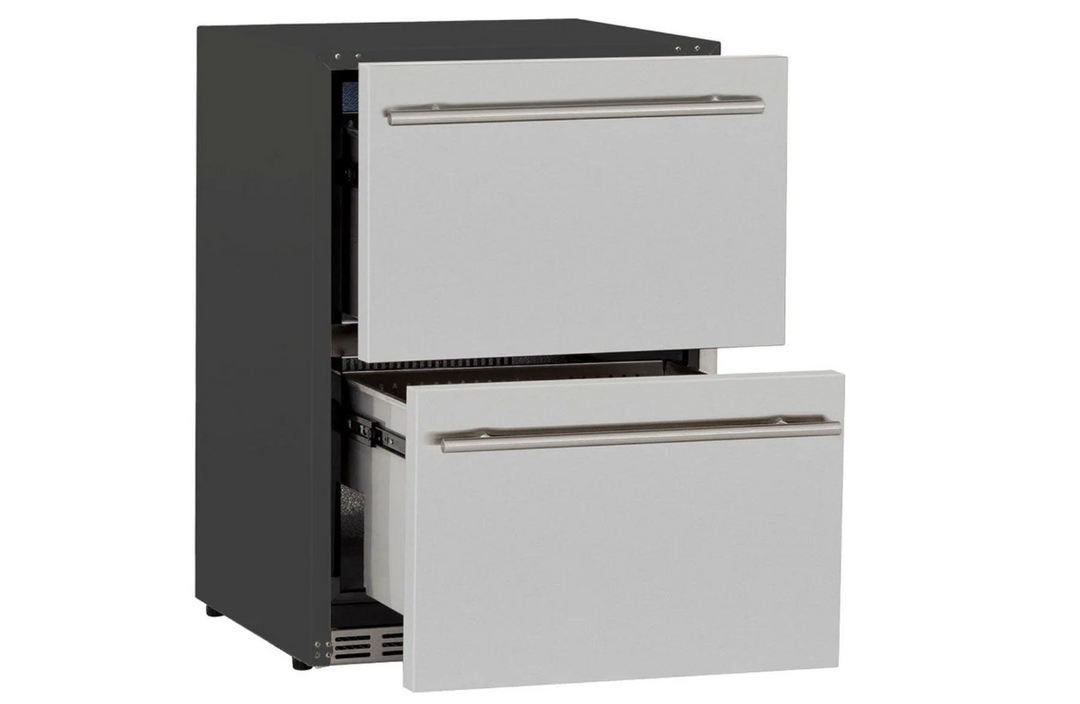 True Flame 24″ Outdoor Rated Dual Drawer SS Refrigerator