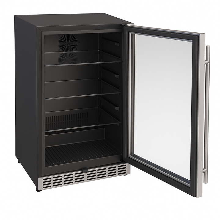 True Flame 24″ Outdoor Rated Refrigerator – Glass Door