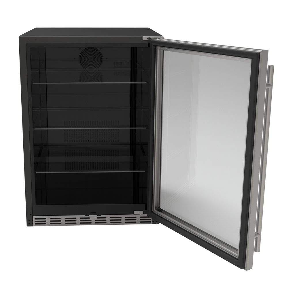 True Flame 24″ Outdoor Rated Refrigerator – Glass Door