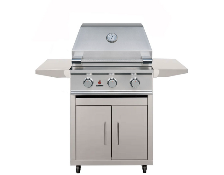 True Flame E Series 25″ 3-Burner Gas Grill with Mobile Cart