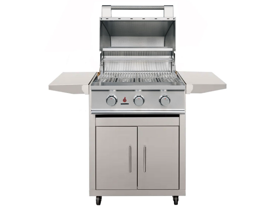 True Flame E Series 25″ 3-Burner Gas Grill with Mobile Cart