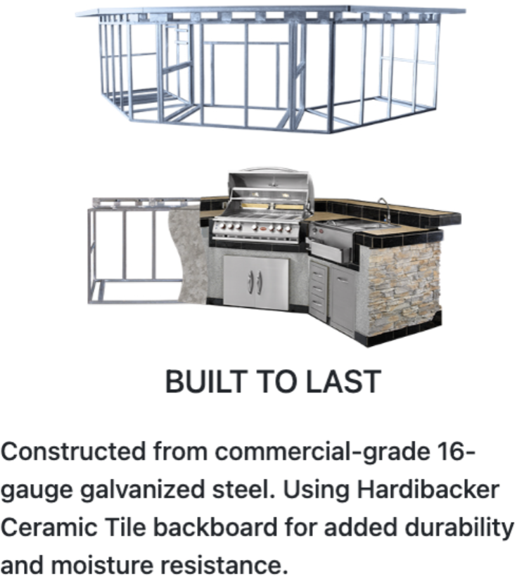 Cal Flame Platinum Series "La Jolla" BBQ Island