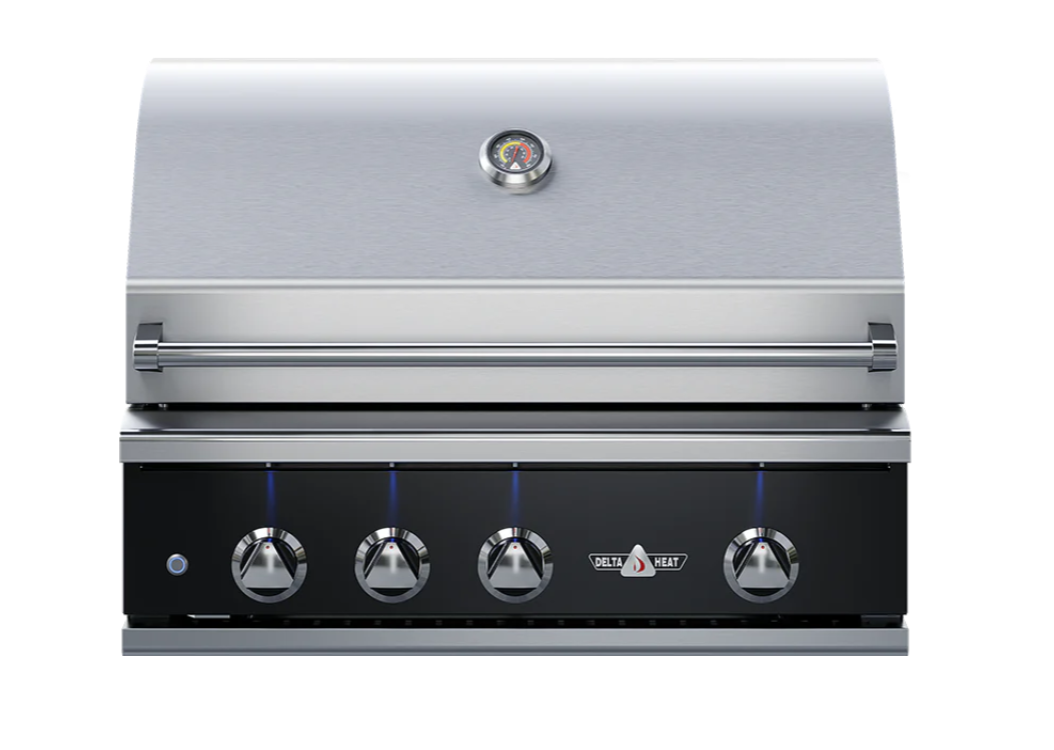 Delta Heat 32" Black Outdoor Gas Grill - Built-In
