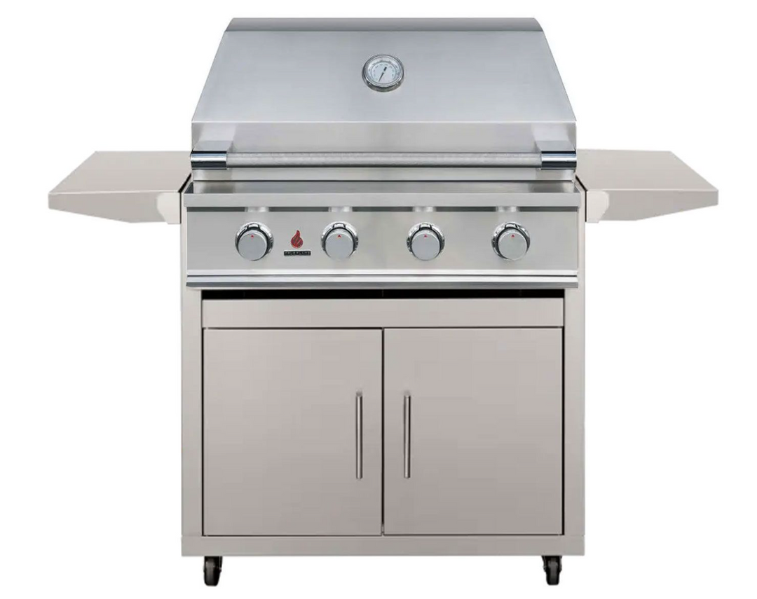 True Flame E Series 32″ 4-Burner Gas Grill with Mobile Cart
