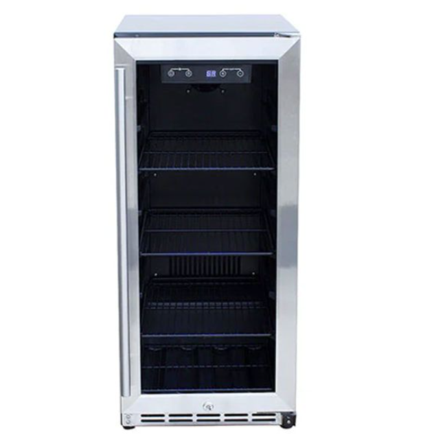 True Flame 15″ Outdoor Rated Refrigerator – Glass Door