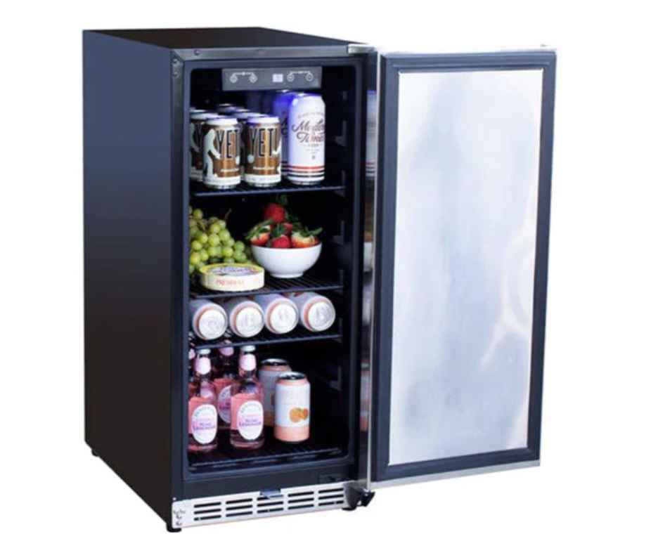 True Flame 15″ Outdoor Refrigerator – 3.2 cu ft (Stainless Steel Door & Handle)