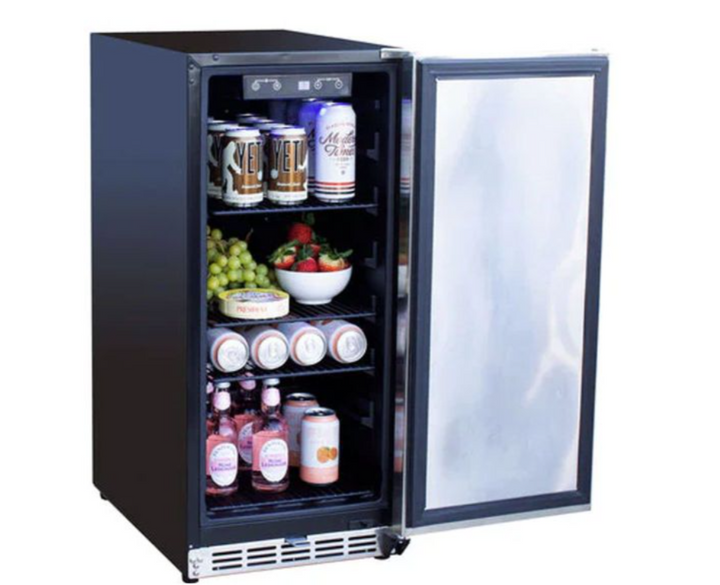 True Flame 15″ Outdoor Refrigerator – 3.2 cu ft (Stainless Steel Door & Handle)