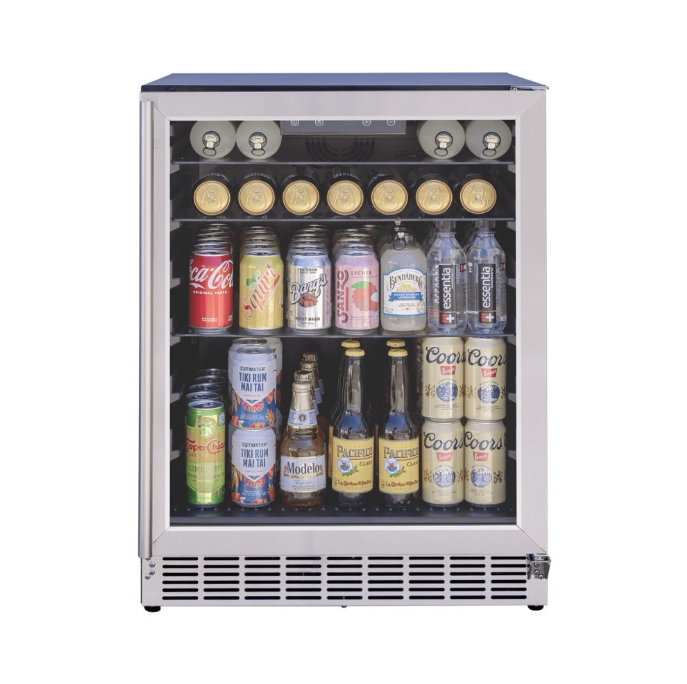 True Flame 24″ Outdoor Rated Refrigerator – Glass Door