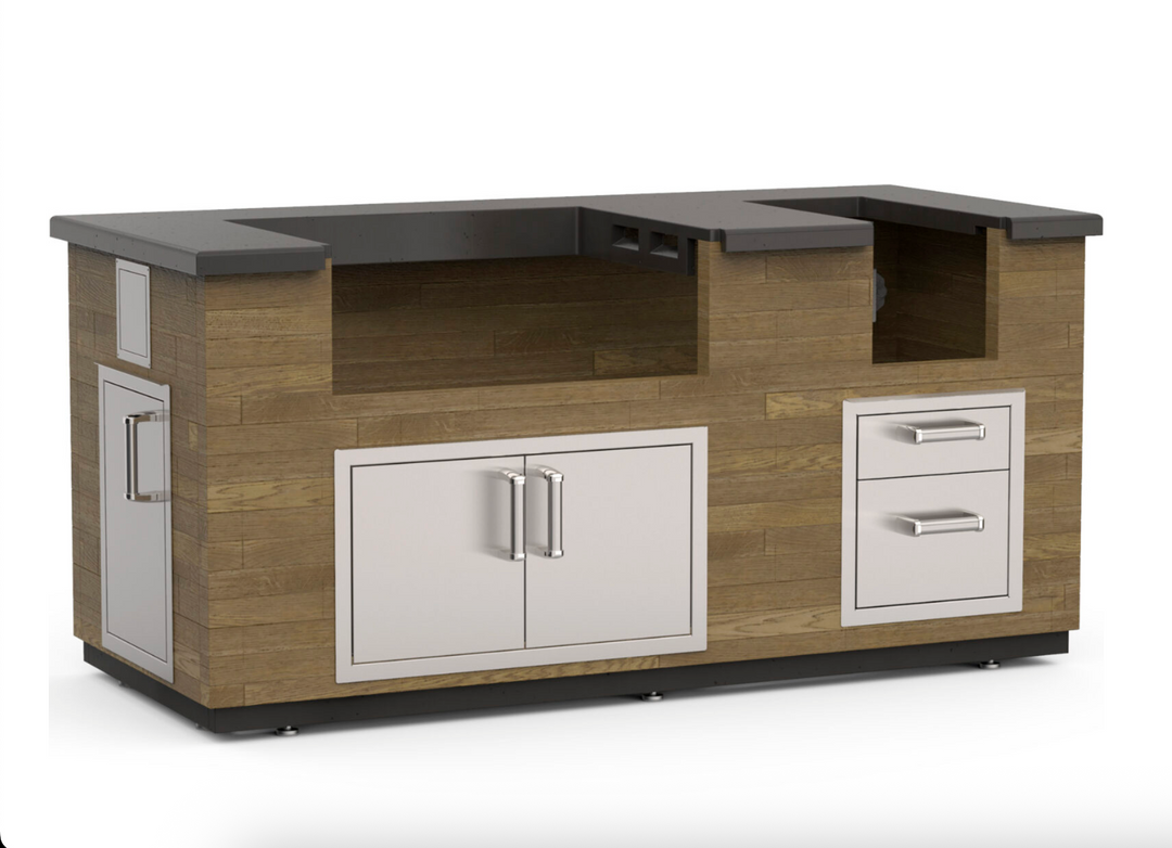 Reclaimed Wood 77″ Island Bundle – Rustic Style Meets Premium Durability