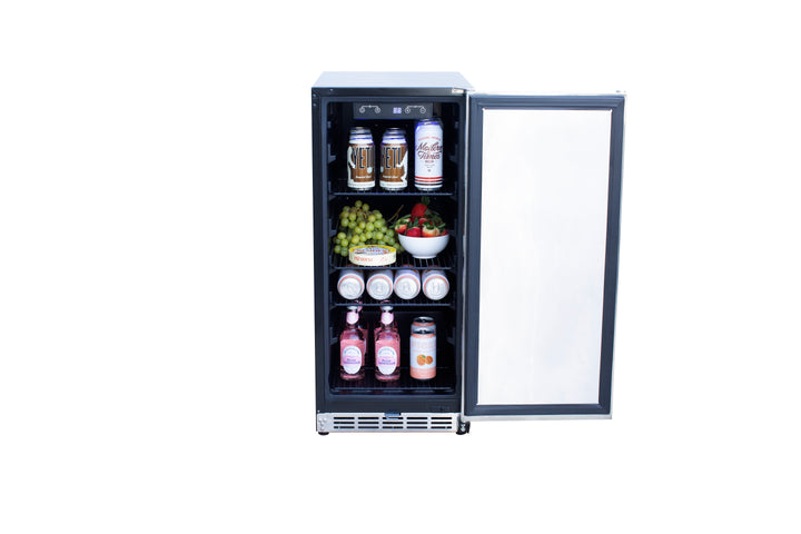 True Flame 15″ Outdoor Refrigerator – 3.2 cu ft (Stainless Steel Door & Handle)