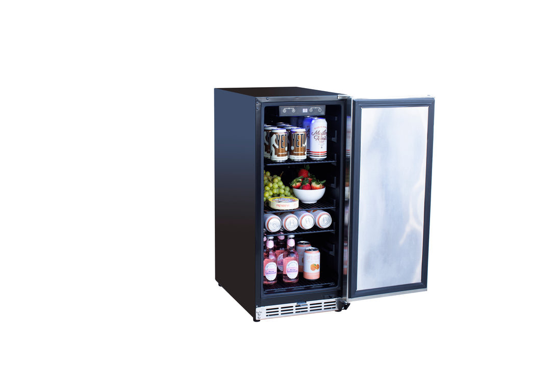 True Flame 15″ Outdoor Refrigerator – 3.2 cu ft (Stainless Steel Door & Handle)