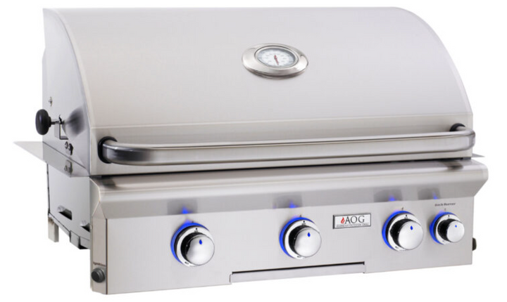 American Outdoor Grill L-Series 30″ Island Bundle – Concrete Grey Base with Polished Smoke Countertop
