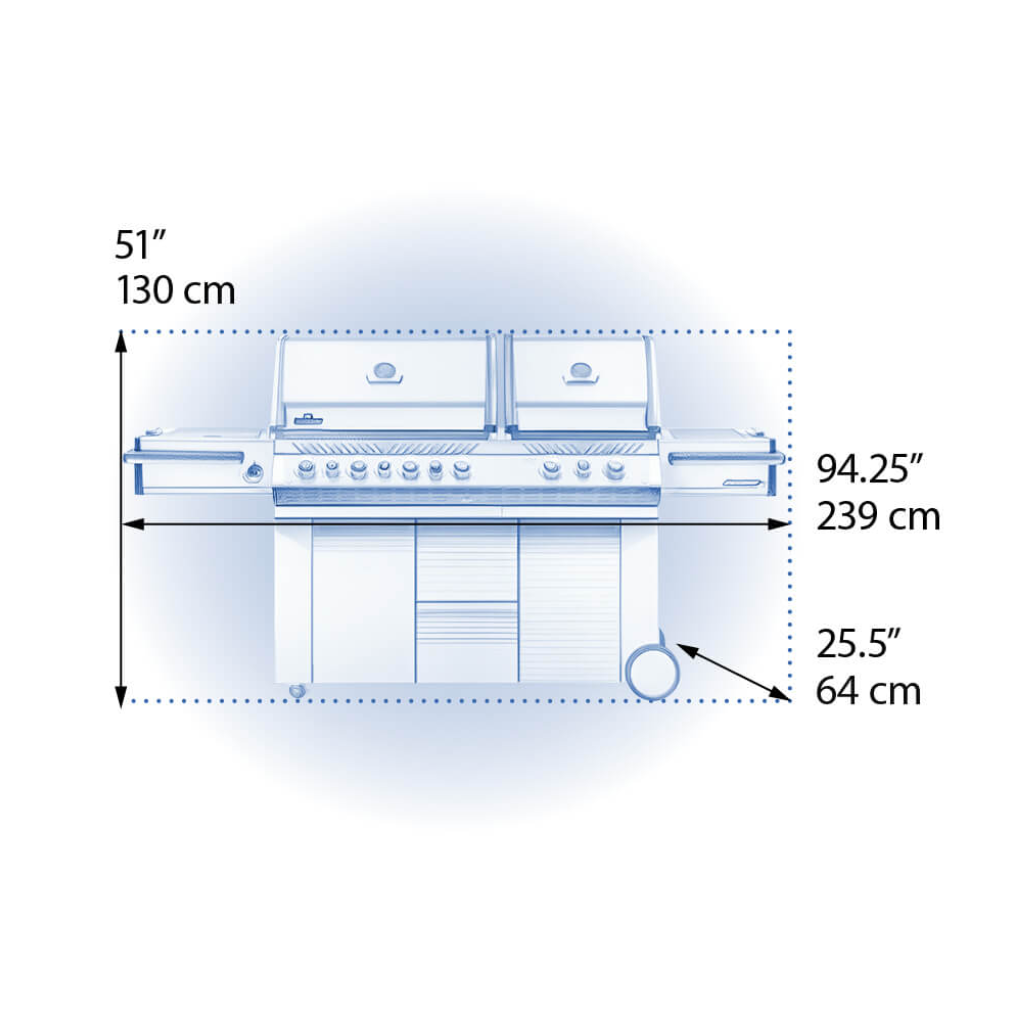 Napoleon Prestige Pro 825with Side Burner, Infrared Rear & Bottom Burner