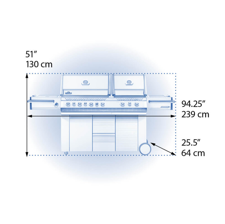 Napoleon Prestige Pro 825with Side Burner, Infrared Rear & Bottom Burner