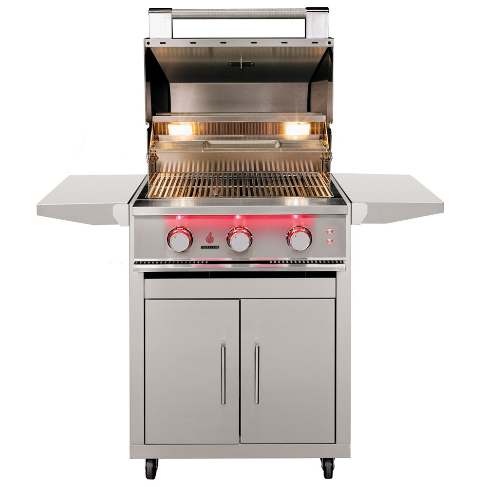 True Flame E Series 25″ 3-Burner Gas Grill with Mobile Cart