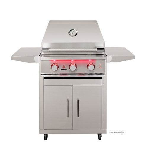 True Flame E Series 25″ 3-Burner Gas Grill with Mobile Cart