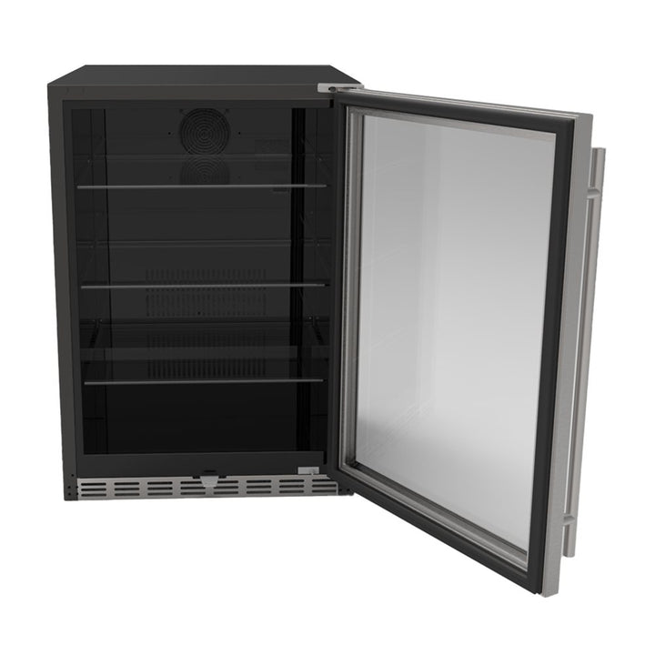 True Flame 24″ Outdoor Rated Refrigerator – Glass Door