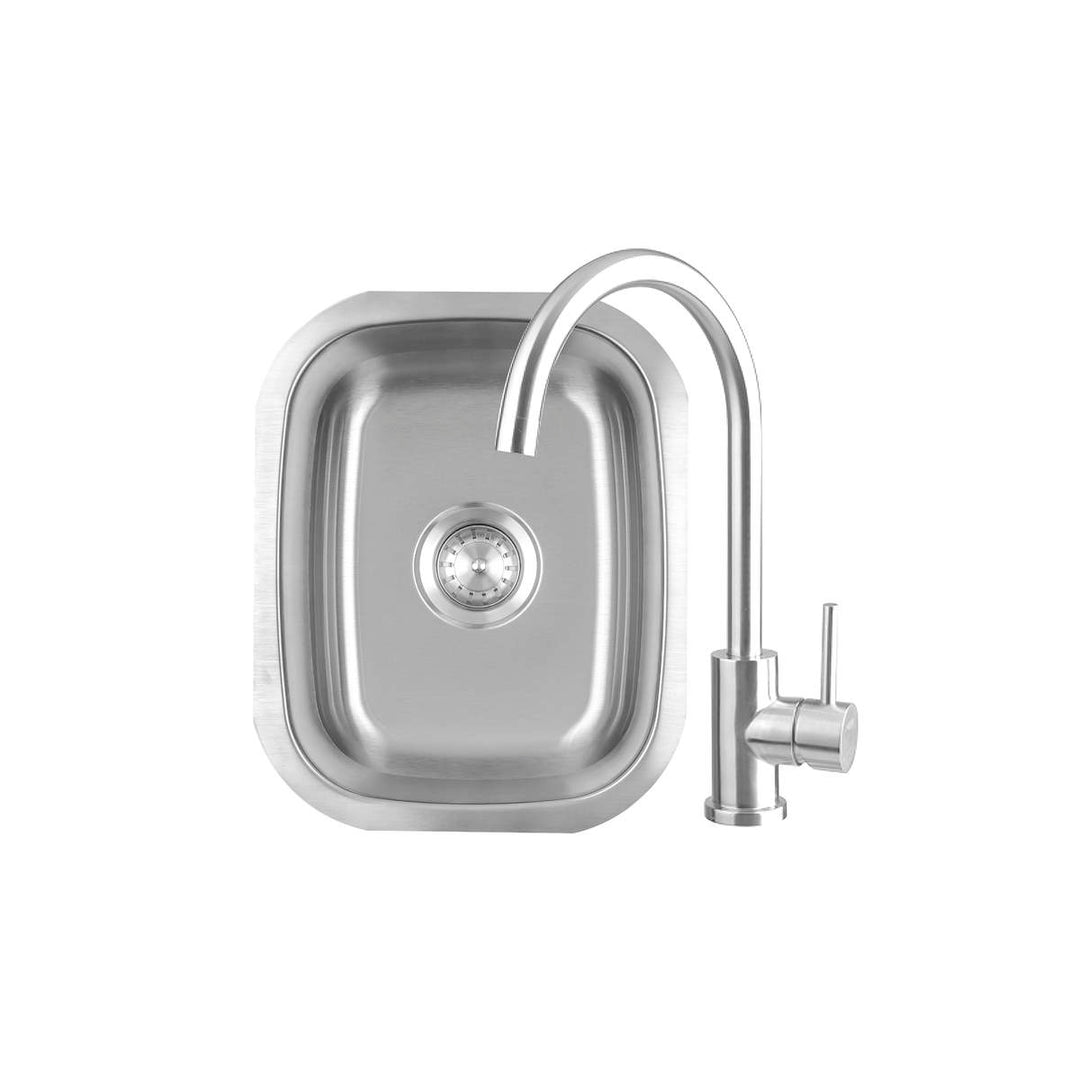 True Flame 19" x 15" Undermount Sink with Hot/Cold Faucet