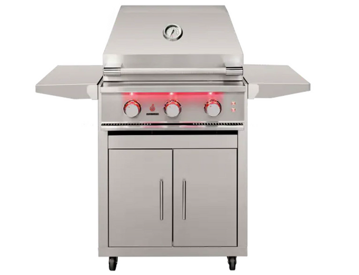 True Flame 25″ 3-Burner Gas Grill with Deluxe Cart