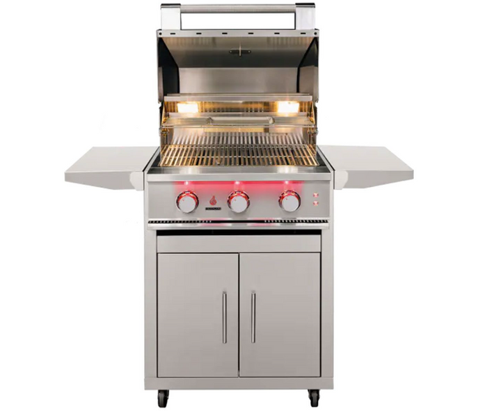 True Flame 25″ 3-Burner Gas Grill with Deluxe Cart
