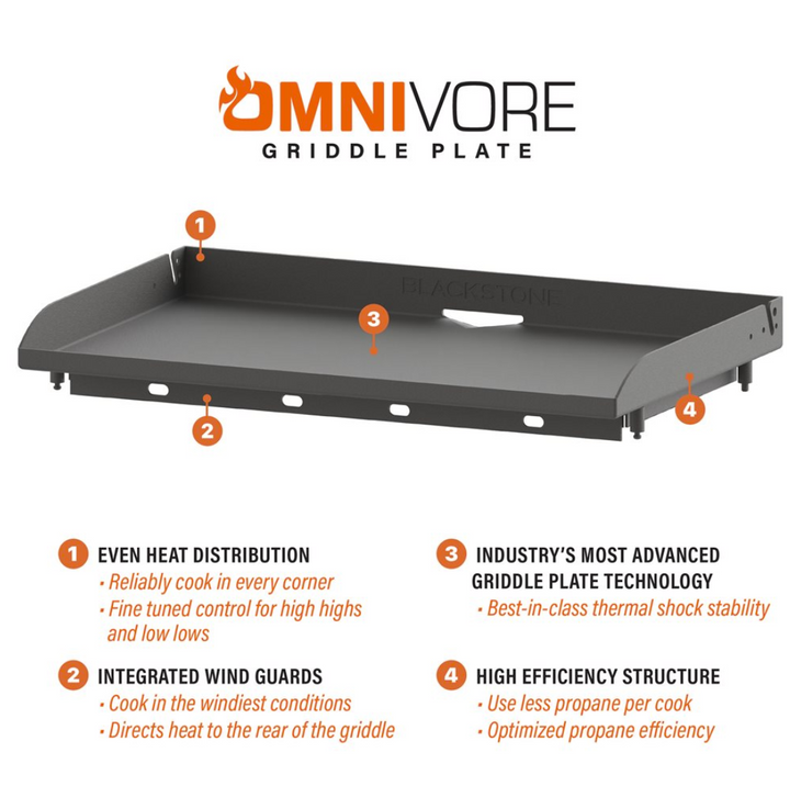 Blackstone 28” Deep Drop-In SS Griddle with Hood - Propane Ready