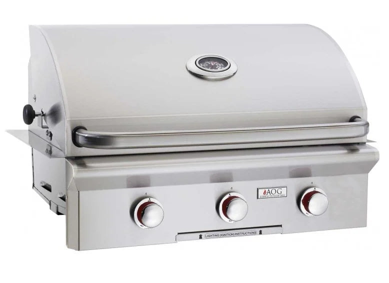 American Outdoor Grill T-Series 30″ Island Bundle – Concrete Grey Base with Polished Smoke Countertop