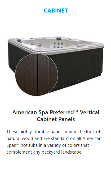 American Spas 6-Person Bench with 100 Jets