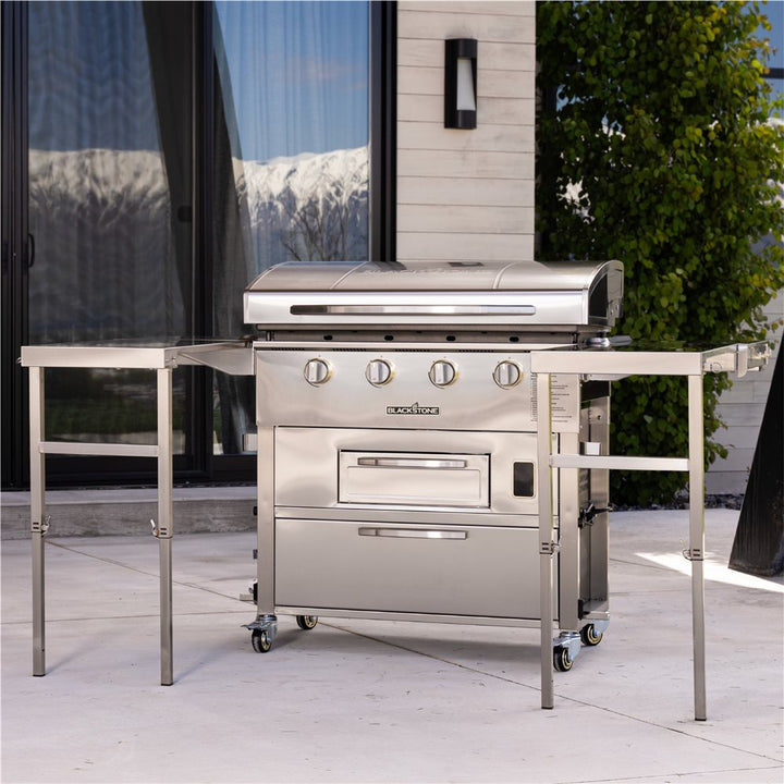Blackstone 36” Griddle Air Fryer Combo with Dual Side Tables and Storage