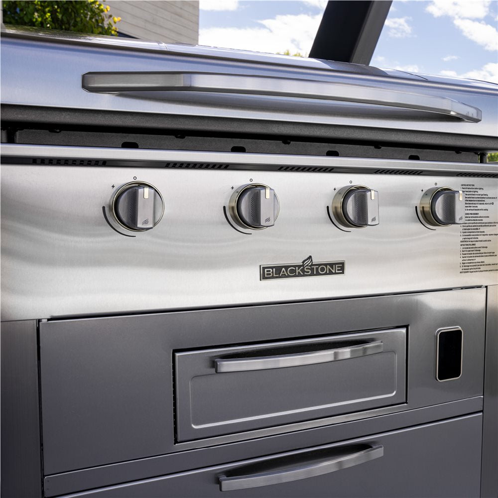 Blackstone 36” Griddle Air Fryer Combo with Dual Side Tables and Storage