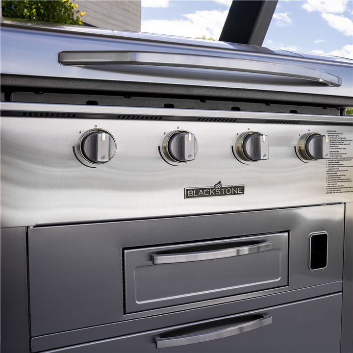 Blackstone 36” Griddle Air Fryer Combo with Dual Side Tables and Storage