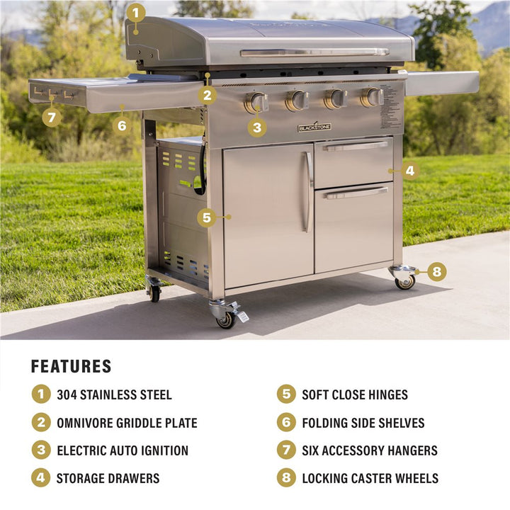Blackstone Select 36” SS  Griddle with Cabinet