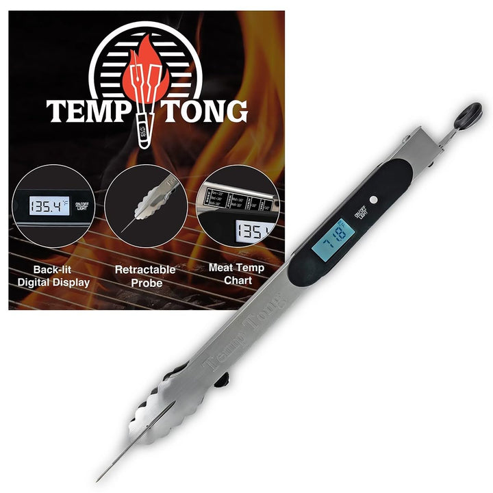 TempTong Tongs Plus Thermometer – Stainless Steel BBQ Tool