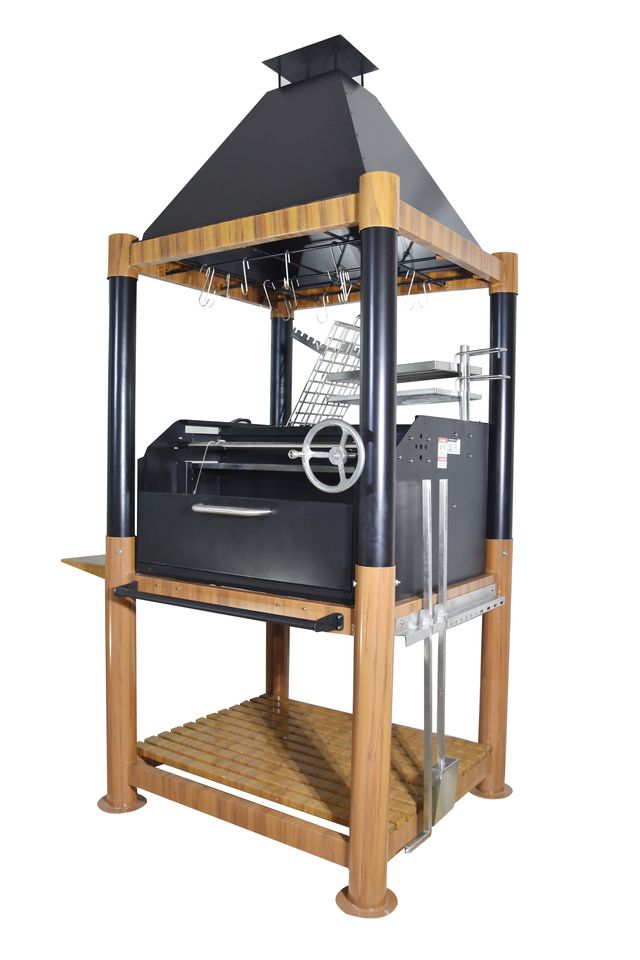 Tagwood "The Beast" Santa Maria Style Grill - Wood & Black