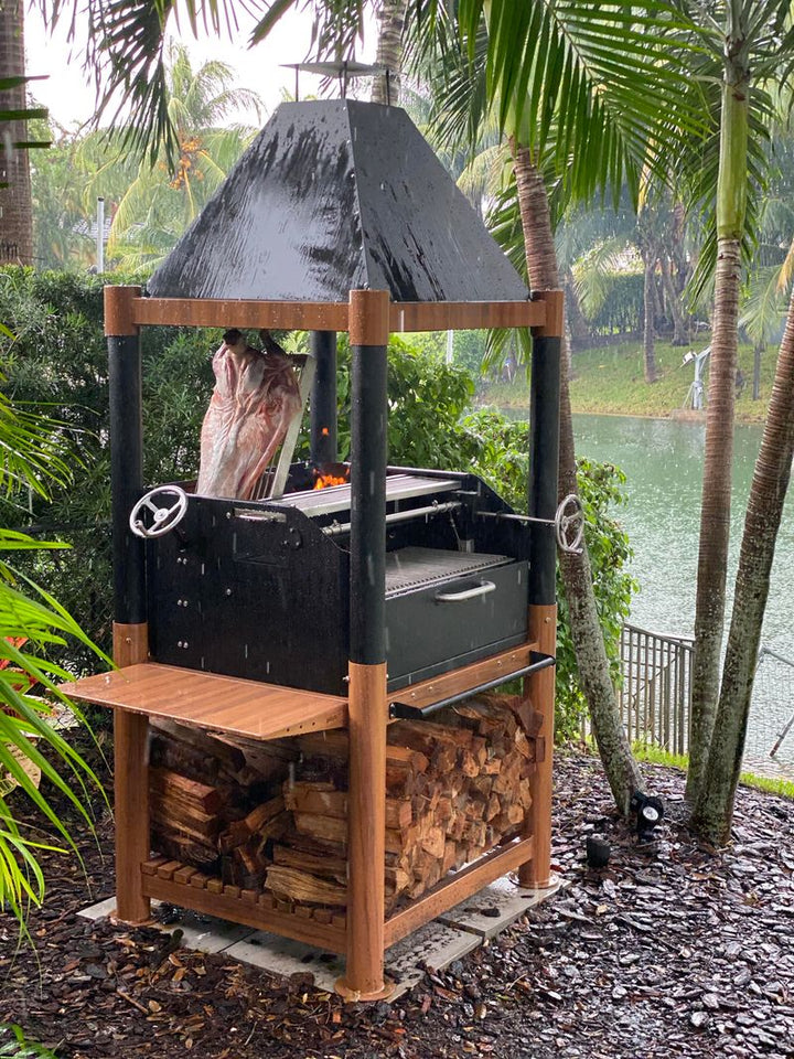 Tagwood "The Beast" Santa Maria Style Grill - Wood & Black