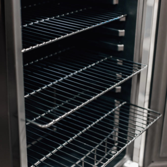 True Flame 22″ Deluxe Outdoor Rated Refrigerator with SS Handle - Right Hinge