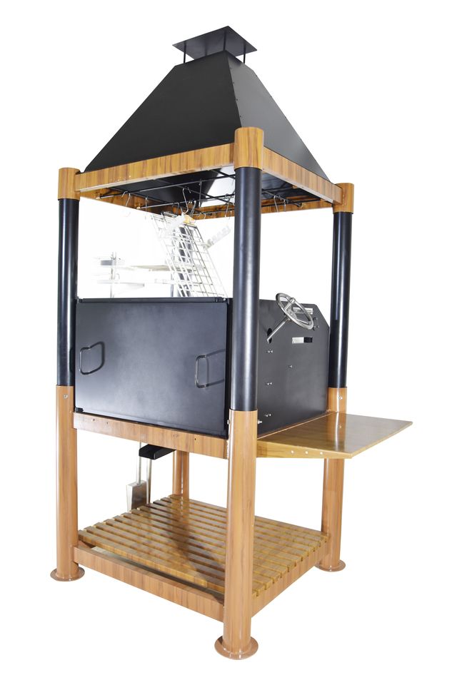 Tagwood "The Beast" Santa Maria Style Grill - Wood & Black