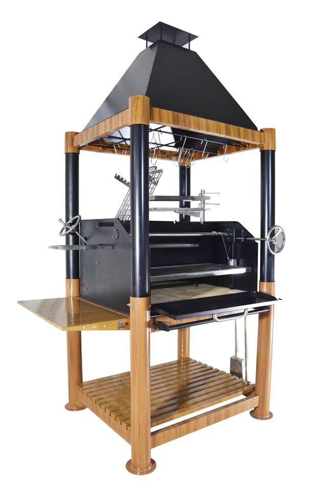 Tagwood "The Beast" Santa Maria Style Grill - Wood & Black