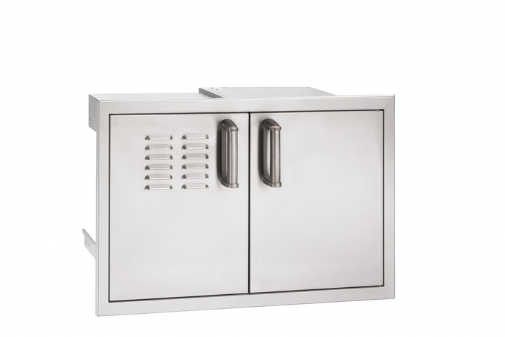 Fire Magic Double Doors with Trash Tray & Dual Drawers – Louvered Doors