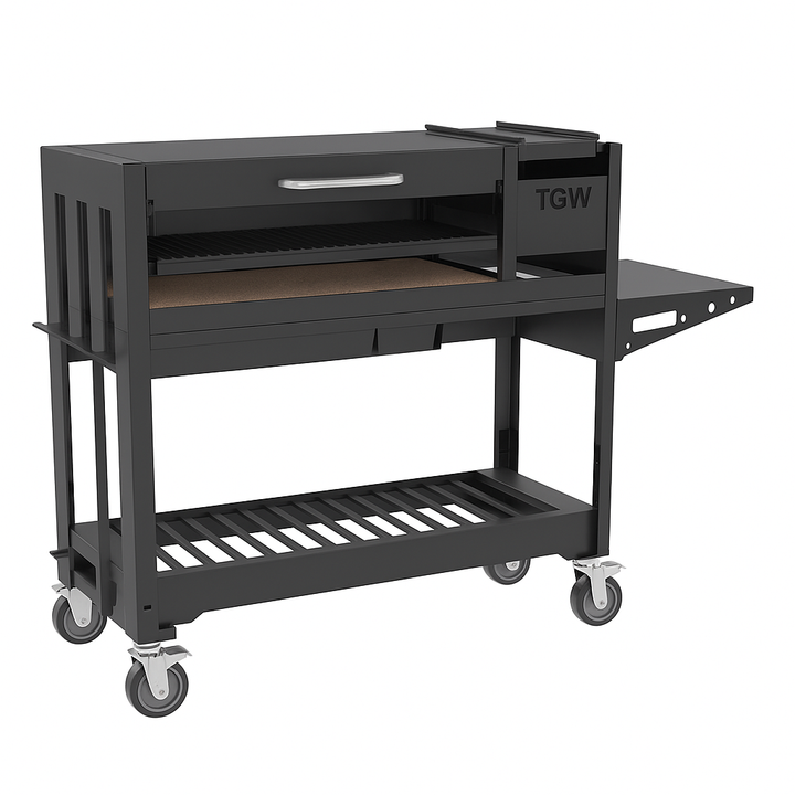 Tagwood "Chief Series" Freestanding Santa Maria Style Grill – Cold-Rolled Steel