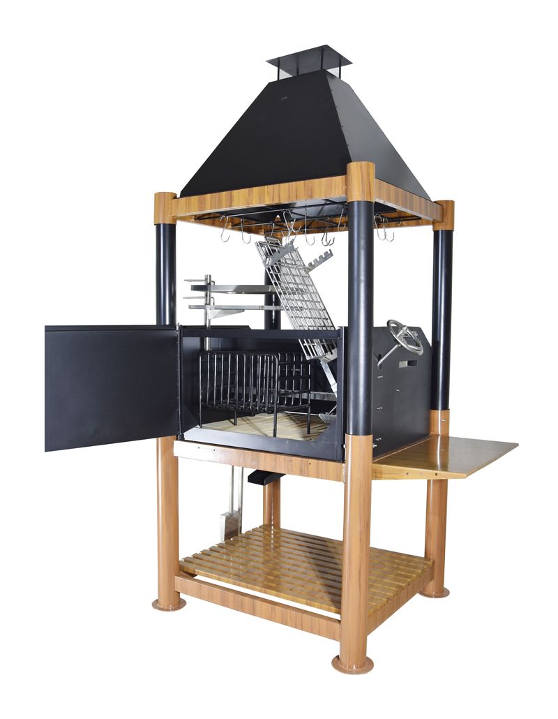 Tagwood "The Beast" Santa Maria Style Grill - Wood & Black