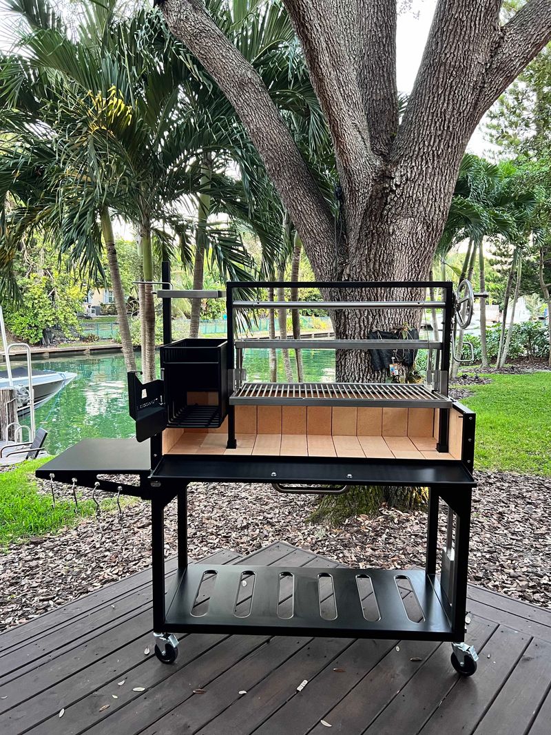 Tagwood "Chief Series" Freestanding Santa Maria Style Grill – Cold-Roll Steel & Stainless Steel
