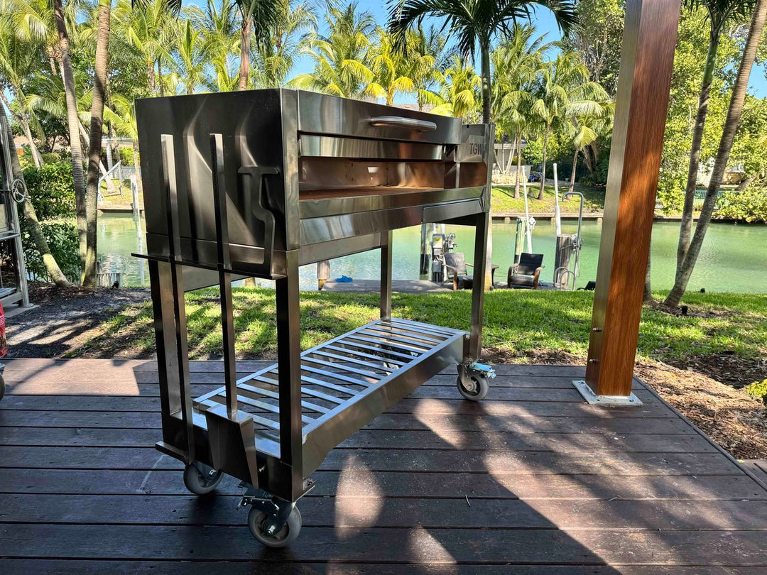 Tagwood Freestanding Santa Maria Style Grill – Stainless Steel