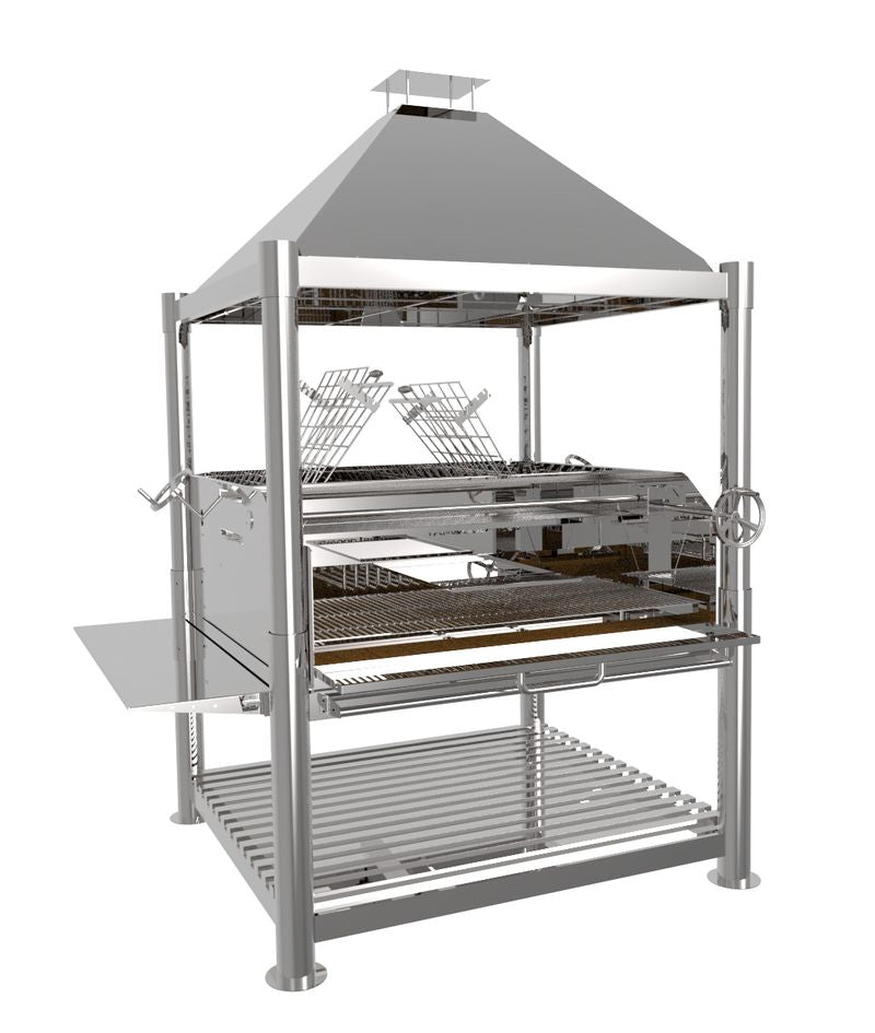 Tagwood "The Silver Bullet XL" Santa Maria Style Grill - Stainless Steel