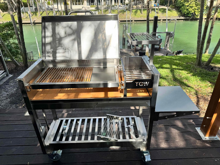 Tagwood Freestanding Santa Maria Style Grill – Stainless Steel