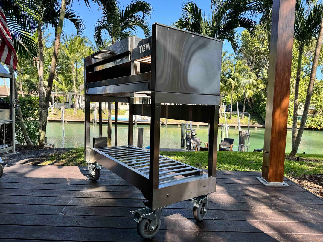 Tagwood Freestanding Santa Maria Style Grill – Stainless Steel