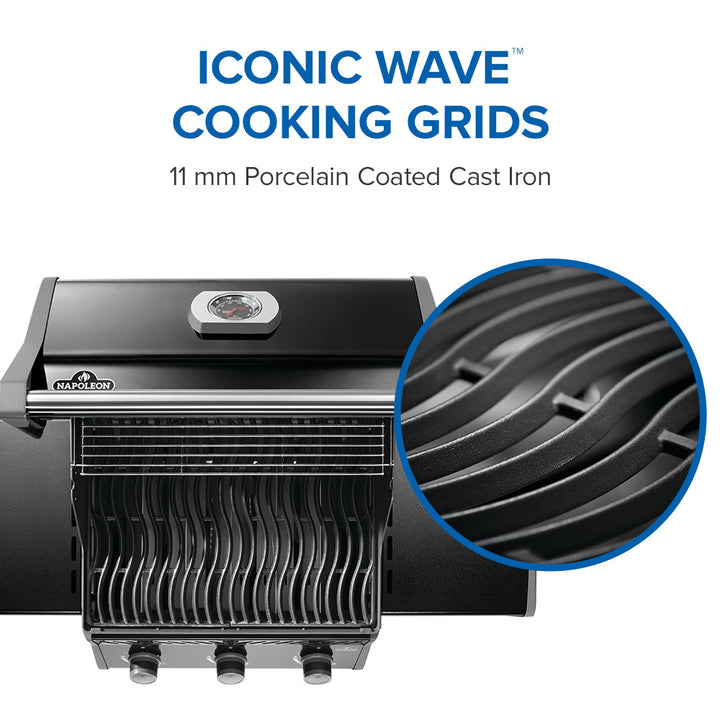 Napoleon Rogue® 425 – Premium 3-Burner Gas Grill in Sleek Black